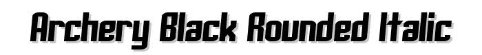 Archery Black Rounded Italic font